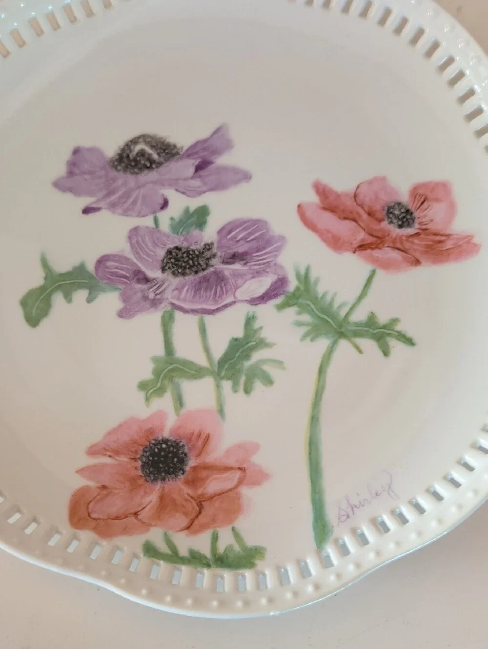 2 Signed & Hand-Painted SD & Shirley, Decorative Plates.